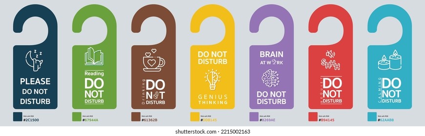 Signo de percha de puerta. No molestar,