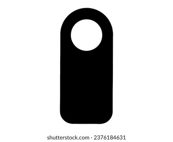 Door hanger silhouette vector art white background