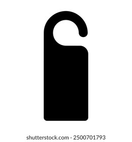 Door hanger silhouette. Vector image