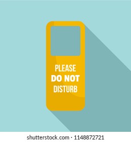 Door hanger tag icon. Flat illustration of door hanger tag vector icon for web design