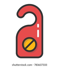 Door Hanger Tag Vector Icon