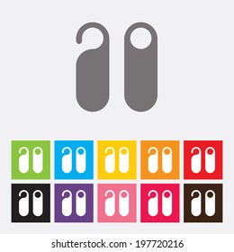 Door hanger tags icon - Vector
