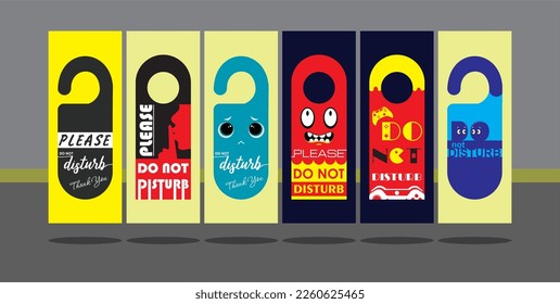 Door hanger vector cute template