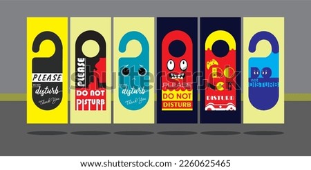 Door hanger vector cute template