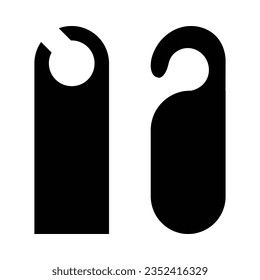 Door Hanger Vector Glyph Icon For Personal And Commercial Use.
