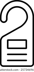 Door Hanger vector icon. Can be used for printing, mobile and web applications.