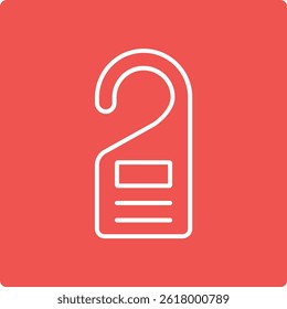 Door Hanger vector icon. Can be used for printing, mobile and web applications.