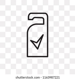 Door hanger vector icon isolated on transparent background, Door hanger logo concept