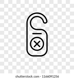 Door hanger vector icon isolated on transparent background, Door hanger logo concept