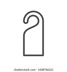 Door hanger vector icon, simple door hanger sign.