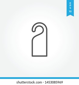 Door hanger vector icon, simple door hanger sign.