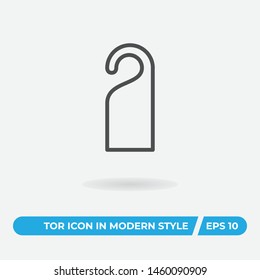 Door hanger vector icon, simple door hanger sign.