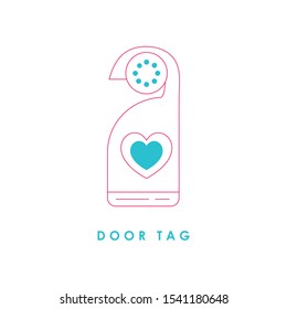 
Door hanger vector icon, simple door hanger sign.