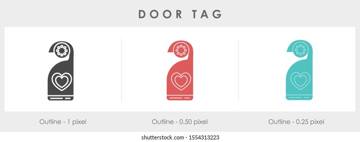 
Door hanger vector icon, simple door hanger sign.