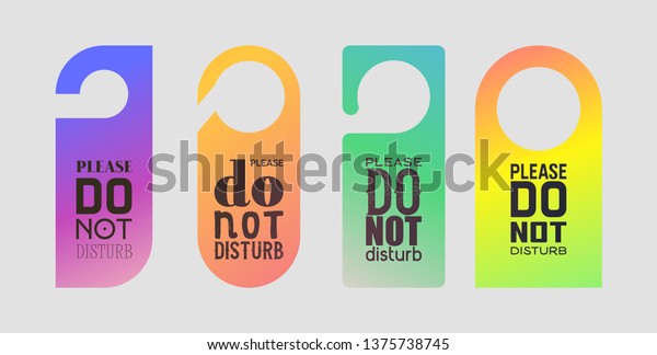 Door Hanger Vector Sign Do Not Backgrounds Textures Stock