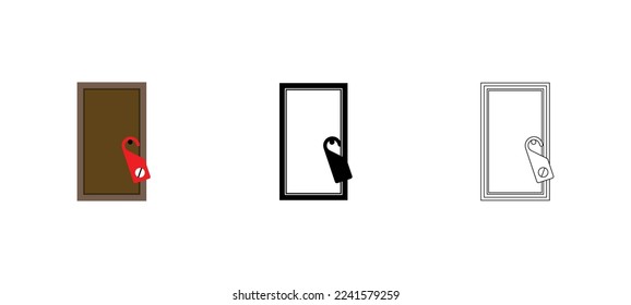 door hanger vector type icon