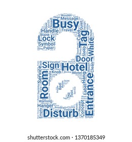 door hanger word cloud. tag cloud about door hanger
