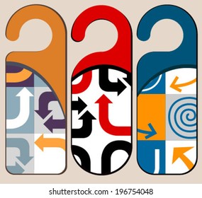 door hangers with arrow pattern