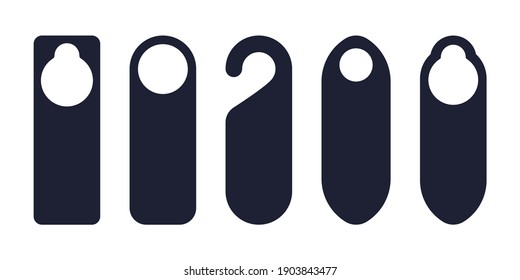 Door hangers for the doorknob to mark need of service or rest in hotels, resorts, motels.