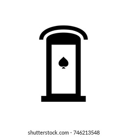 door with heart icon illustration isolated vector sign symbol
