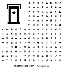 Door with heart icon illustration isolated vector sign symbol. architecture icons vector set.