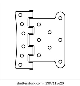 Door Hinge Icon, Door Hinge Connects Door With Door Frame Vector Art Illustration