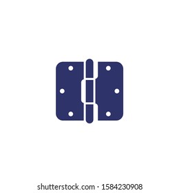 Door Hinge Icon On White, Vector