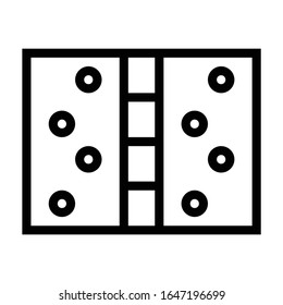 Door Hinge Icon Symbol. Outline Style