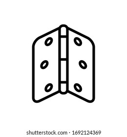 Diseño plano de diseño moderno con icono de la bisagra de la puerta