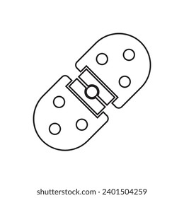 Door hinge icon vector illustration logo design