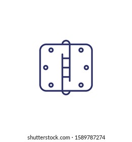 Door Hinge Line Icon, Vector