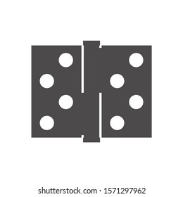 Door hinges icon in a flat style.Vector illustration.