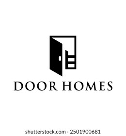 Concepto de puertas de casas limpias simple	