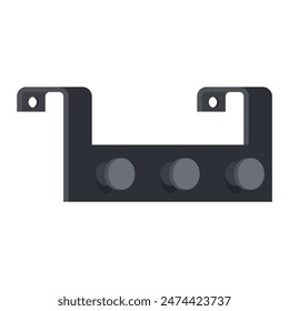 Door hook for hanging vector cartoon illustration isolated on a white background.