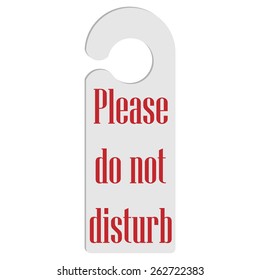 Door hotel hanger with text do not disturb vector isolated