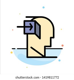 Door, Human, Inner, Mind, Minded Abstract Flat Color Icon Template