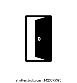Door Icon, Building Component's or Architectural Element Illustration As A Simple Vector Sign & Trendy Symbol for Design and Websites, Presentation or Mobile Application. 