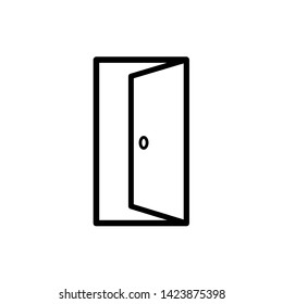 Door Icon, Building Component's or Architectural Element Illustration As A Simple Vector Sign & Trendy Symbol for Design and Websites, Presentation or Mobile Application. 