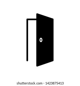 Door Icon, Building Component's or Architectural Element Illustration As A Simple Vector Sign & Trendy Symbol for Design and Websites, Presentation or Mobile Application. 