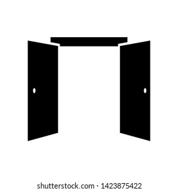 Door Icon, Building Component's or Architectural Element Illustration As A Simple Vector Sign & Trendy Symbol for Design and Websites, Presentation or Mobile Application. 