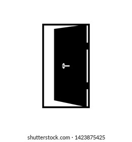 Door Icon, Building Component's or Architectural Element Illustration As A Simple Vector Sign & Trendy Symbol for Design and Websites, Presentation or Mobile Application. 