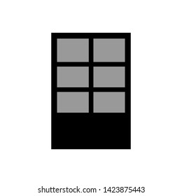 Door Icon, Building Component's or Architectural Element Illustration As A Simple Vector Sign & Trendy Symbol for Design and Websites, Presentation or Mobile Application. 