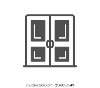 Door Icon. Building Entrance Sign. Exit Doorway Symbol. Classic Flat Style. Quality Design Element. Simple Door Icon. Vector