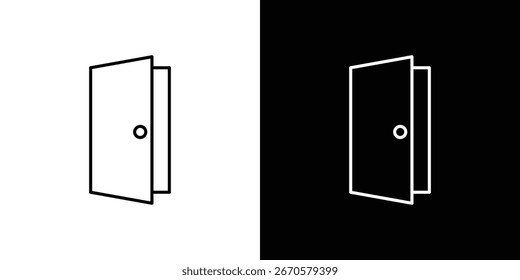 Door icon collection. Web design, apps.