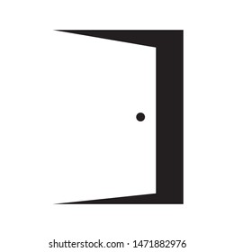 Door icon design. Door symbol flat design. Door icon design on white backgraound. Vector illustration.