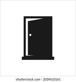 Vector de plantilla de diseño de icono de puerta aislado