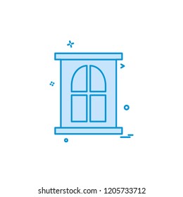 Door icon design vector