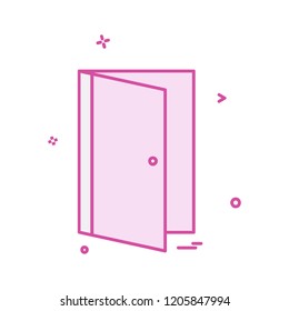 Door icon design vector