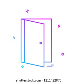 Door icon design vector