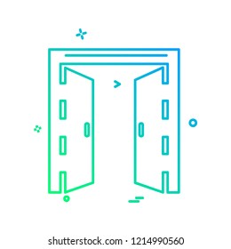 Door icon design vector